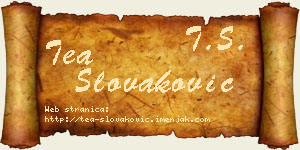 Tea Slovaković vizit kartica